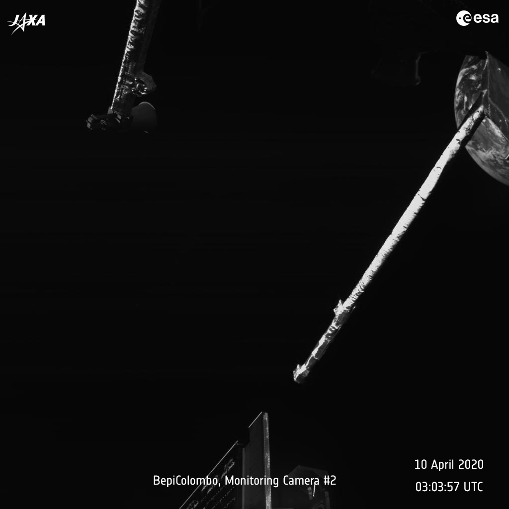 An animation of images captured by cameras on the BepiColombo spacecraft shortly before its closest approach to Earth, on April 10, 2020.